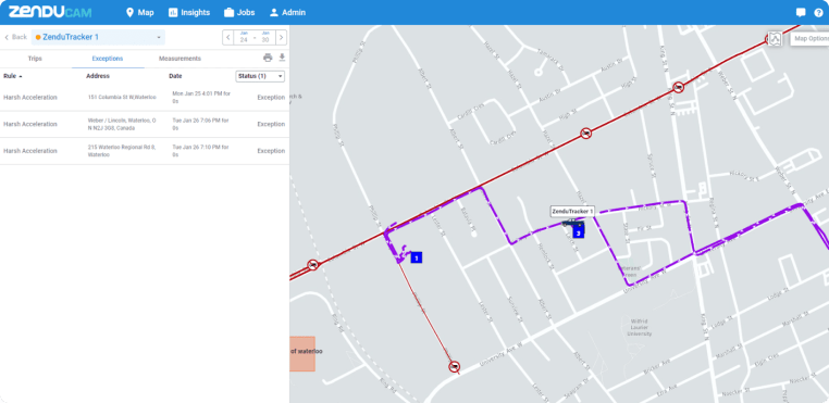 GPS Alerts and Exception Viewing