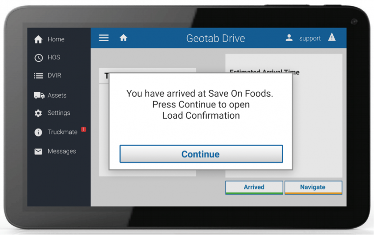 Driver Arrival Prompt