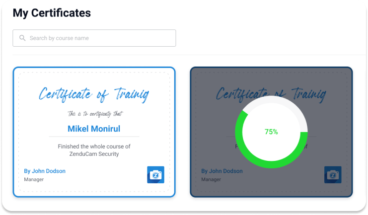 Course Certificates