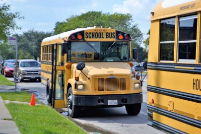 school busses on the bus stop