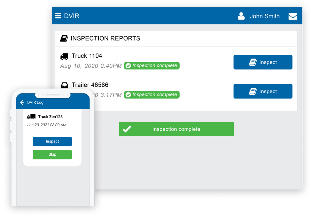 Driver Vehicle Inspection Reports (DVIR)