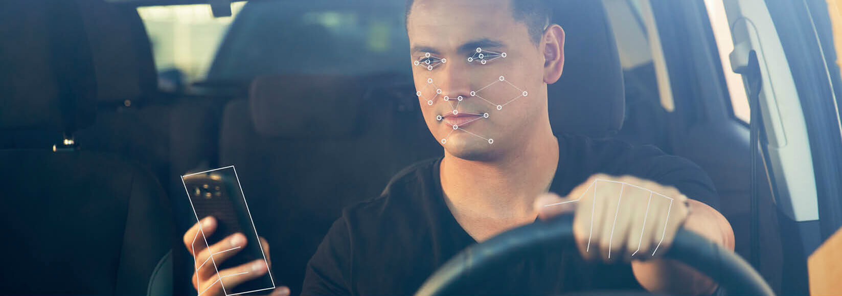 illustration of driver facial recognition